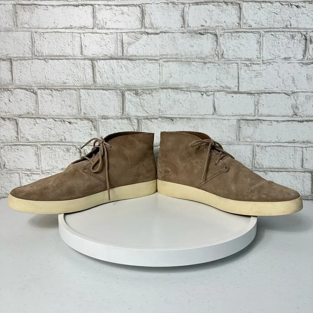 Everlane Desert Boot Pebble Suede Leather Lace Up Shoes Brown 10